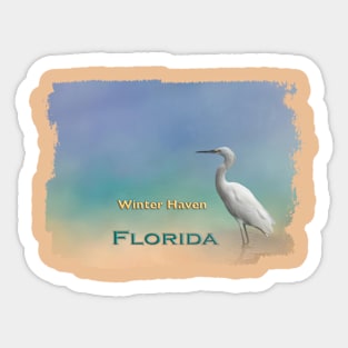 Egret Winter Haven FL Sticker